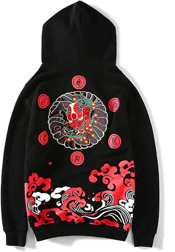 Sweater Men's Dragon Printed Heavy Pattern Hoodie