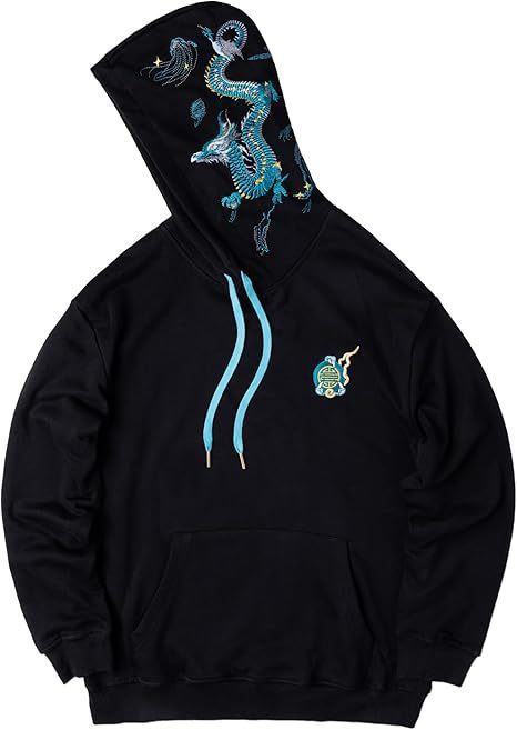 Sweater Men's Dragon Printed Heavy Pattern Hoodie