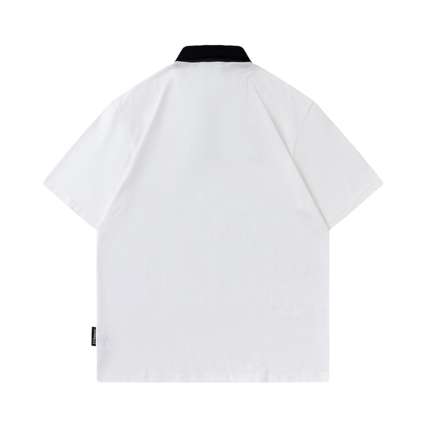 Letter Printing Lapel Short Sleeve T-shirt